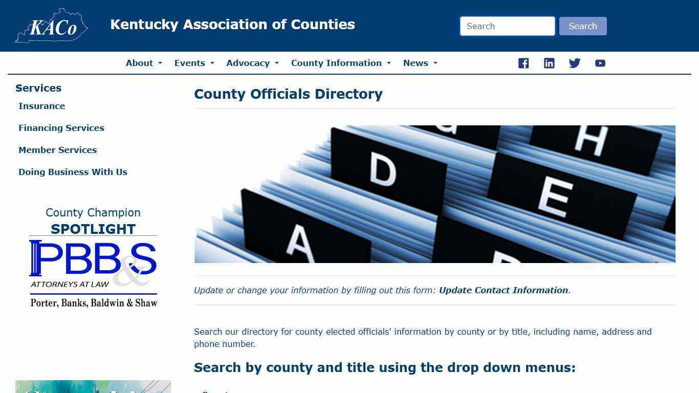 County Officials Directory - The Kentucky Association of Counties